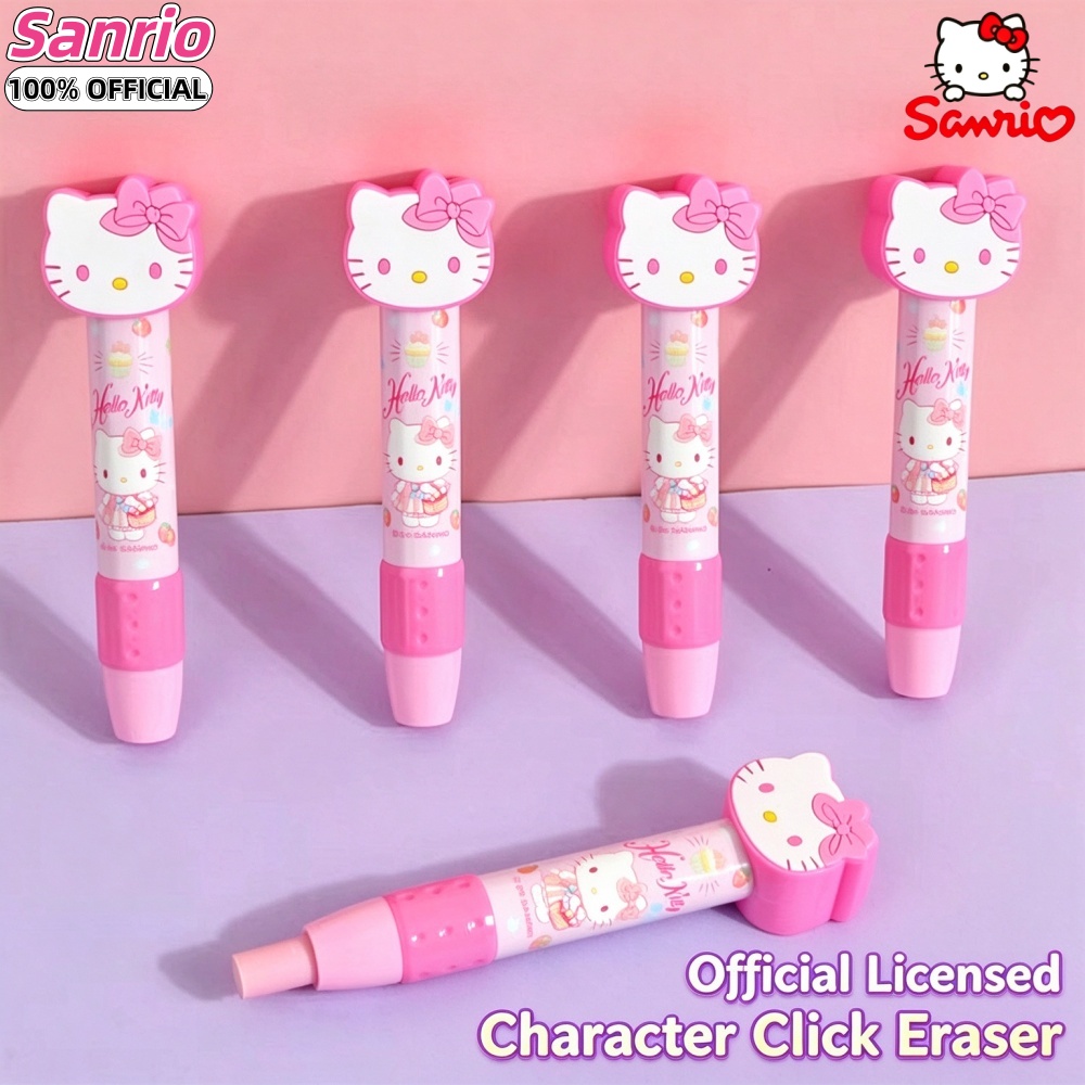 Retractable Eraser Pen Click - Оригинальная 3D-ластик-ручка Hello Kitty Melody с
