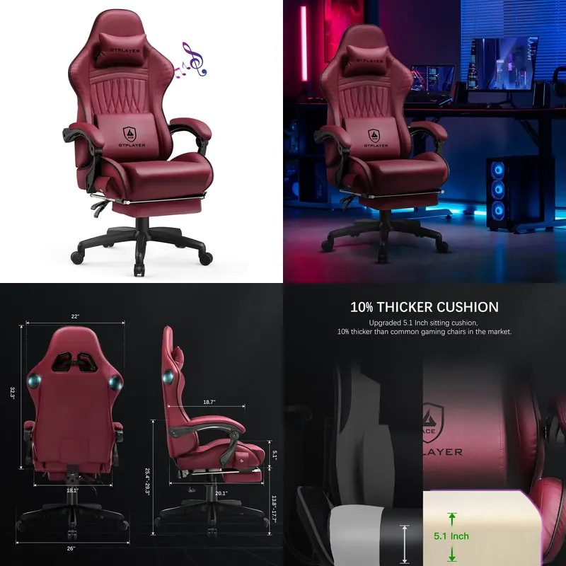 Office Furniture - Игровое кресло GTPLAYER со встроенными динамиками,