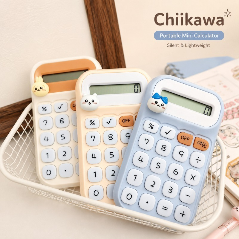 Scientific Calculator For Secondary School - Милый портативный мини-калькулятор Chiikawa: бесшумный, точный,