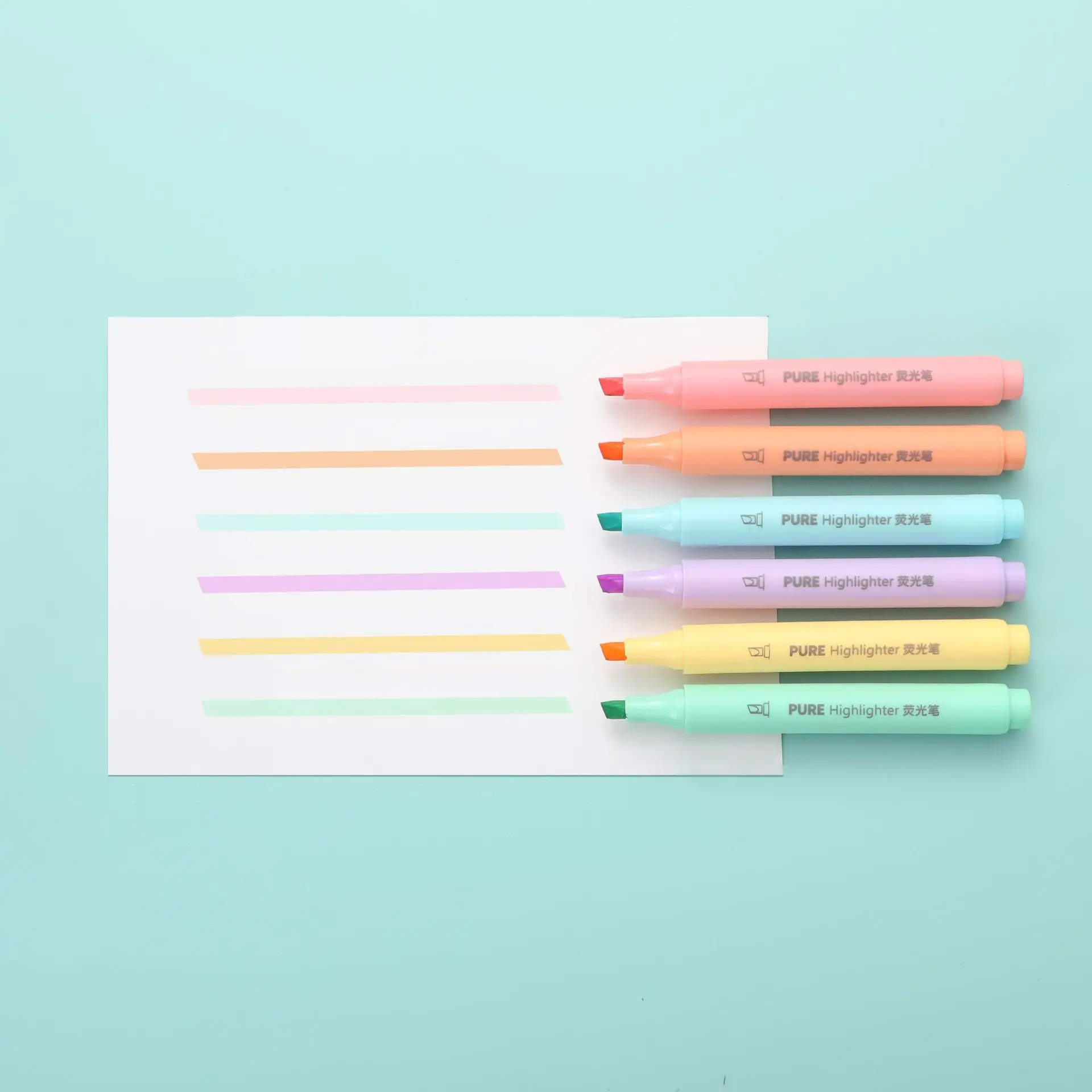 6 шт./компл., пастельные цвета – обзор и цена Pastel Highlighter Set Double Ended