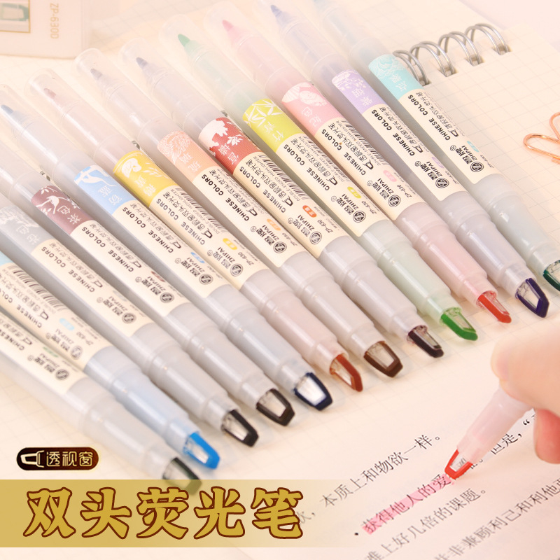 5 шт./компл. ручки-маркеры с д – обзор и цена Pastel Highlighter Set Double Ended