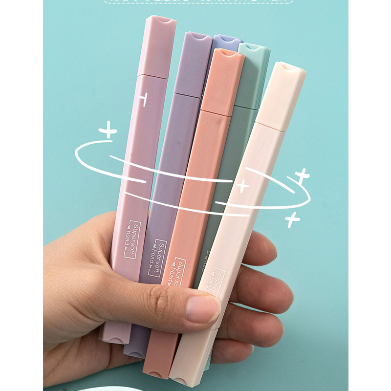 6 шт. набор двусторонних ручек – обзор и цена Pastel Highlighter Set Double Ended