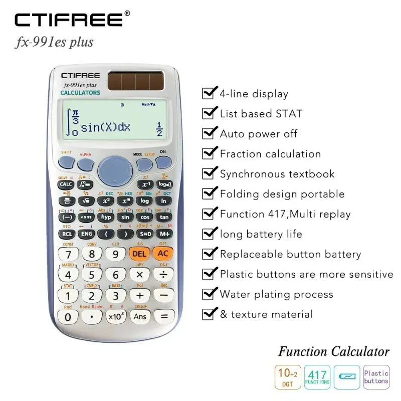 Научный калькулятор с кнопочно – обзор и цена Scientific Calculator For Secondary School